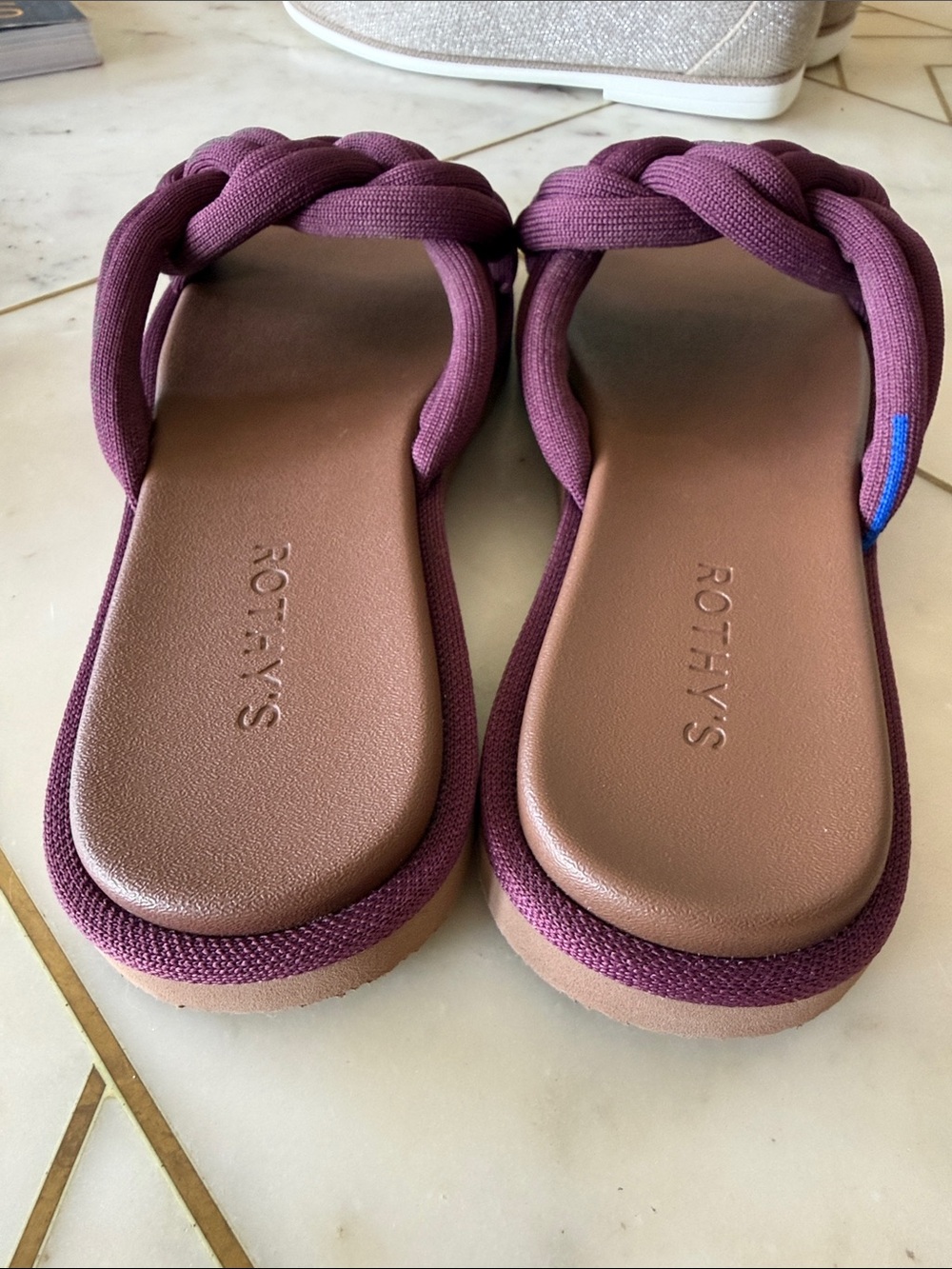 New Rothy's Raspberry Purple The Summer Sandal - Picture 4 of 6
